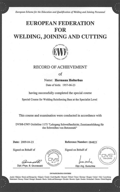 Lehrgang Schweißaufsicht